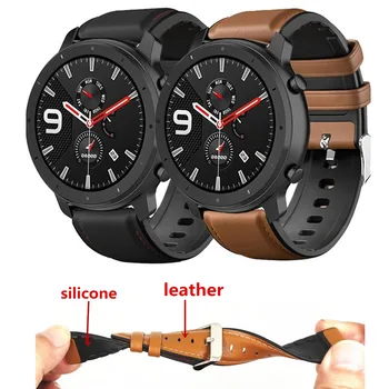 22mm din Piele curea de ceas silicon pentru Huawei Watch GT GT2 46 ceas Inteligent Accesorii brățară pentru Onoarea Ceas Magic 2 46mm trupa