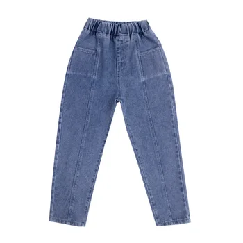 2020 Fete Noi Blugi Copii Toamna Denim Pantaloni Largi Casual Fete Blugi de Moda Elastic Talie Pantaloni pentru Copii Haine