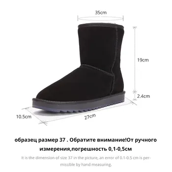 GOGC pantofi de iarna 2020 Piele naturala de zăpadă de Iarnă de la jumătatea vițel Cizme Femei Lână Pantofi de Iarnă Cizme pentru Femei Pantofi pentru Femei G9717