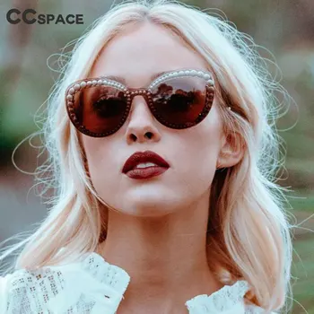 46024 Încorporat Perla Clip Tip de Lux ochelari de Soare Femei UV400 Ochelari de Designer de Moda de sex Feminin Nuante