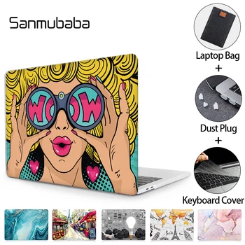 Sanmubaba 2020 Caz Pentru Macbook Air 13 A2179 A1932 Pro Retina 11 12 13 15 16 inch coque Laptop Maneca A1706 A2141 A1466 A2159