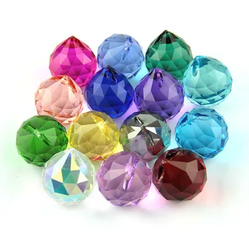 10buc/Lot Mixt Color 30mm de Iluminat din Cristal Minge de Decoratiuni de Nunta Candelabru Ghirlanda Fir de Sticlă Fațete Bile