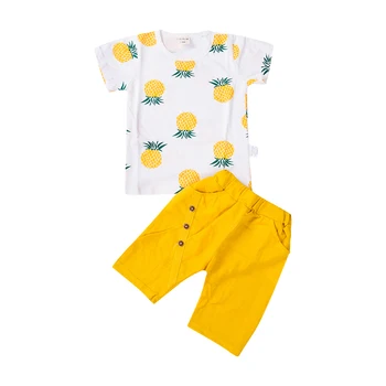 Băiețelul Ananas Maneca Scurta tricou+pantaloni Scurti Haine Copii Haine de Vară 2019 Haine pentru Copii