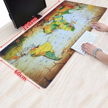 120x60cm XXL Mare hartă a Lumii Mouse pad gamer Peisaj Mousepad Tastatura mat Masa de Birou Perna Decor Anime Peisaj Hartă