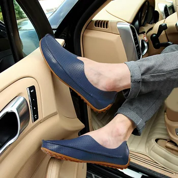 New Sosire Oameni Car Driving Loafer Aluneca Pe Piele PU Casual, tv cu Barca Pantofi Încălțăminte