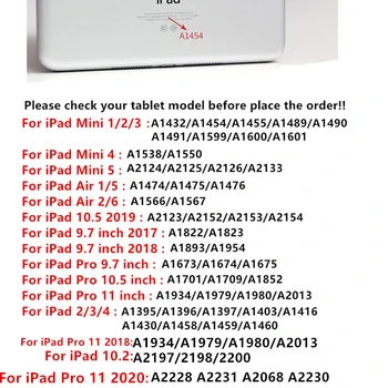 Pentru Capa iPad Air 2 1 9.7 2018 Caz Moale PU Smart Cover pentru iPad Pro 11 2020 10.2 2019 Mini 2 3 4 5 5 a 6 a 7-a Generație Funda