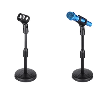 Desktop Microfon Cu Stativ Reglabil Pe Înălțime Disc Microfon Stand Portabil