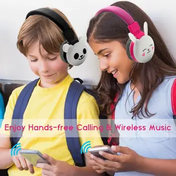 Wireless Bluetooth 4.2 Pliabil Drăguț Pisică Ureche Căști Pentru Copii Fata Stereo Montate pe Cap Căști Cu Microfon Suport NFC