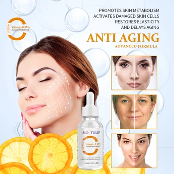MOTULIP 30ml Facial Repararea Pielii Retinol Ser 25% Vitamina C Ser pentru Fermitate Anti-Rid Anti-Imbatranire Ser Anti Acnee de Îngrijire a Pielii