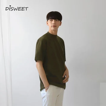Gât rotund Solid de Vara tricou Barbati coreean Bumbac Jumătate Vrac Teuri Băiat Simplu Slim Casual Barbati Topuri 2020