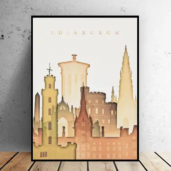 Edinburgh, Scoția Orizontul De Imprimare Panza De Arta De Perete Poster Imagine Moderna Dormitor Camera De Zi De Decorare Cadru Nr.