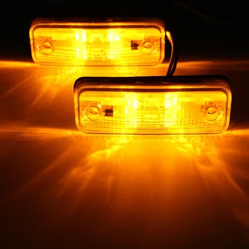 2 buc 4 LED-uri de poziție Laterale Lumina Lămpii Indicatoare de Autobuz, Camion Remorcă Camion Caravana 10~30V E8