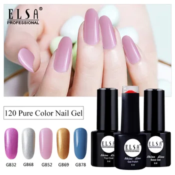 Elsa 8 ml Gel de unghii UV LED Lac de Unghii Pentru Manichiura 120 de culori Gel Lac Semi-Permanent Gel Vopsea pentru Nail Art Decor