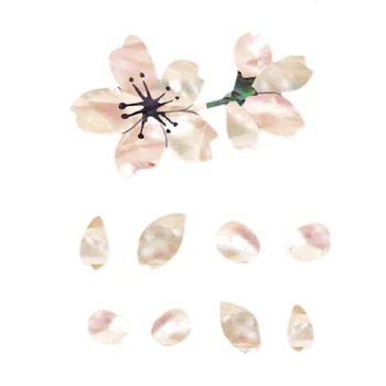 Ukulele decor bass aplicatiile auto-adezive flori corp de chitara autocolant cherry blossom mini drăguț