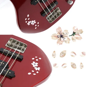Ukulele decor bass aplicatiile auto-adezive flori corp de chitara autocolant cherry blossom mini drăguț