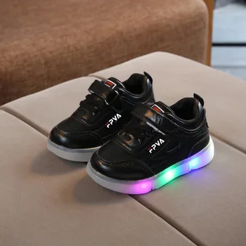 Fierbinte de Vânzare de Înaltă Calitate LED-uri Aprinse Copii Pantofi Casual Clasic Rece Solid Băieți Fete Mici de Tenis Moda Copii Adidasi