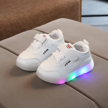 Fierbinte de Vânzare de Înaltă Calitate LED-uri Aprinse Copii Pantofi Casual Clasic Rece Solid Băieți Fete Mici de Tenis Moda Copii Adidasi