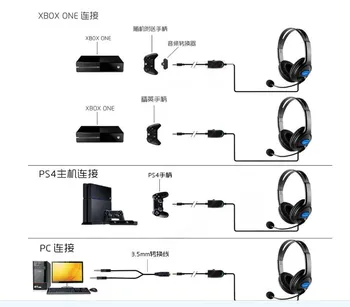 Cu fir de Jocuri cu Cască Căști joc de Căști cu Microfon Microfon Stereo Cina Bass Pentru Sony PS4 PlayStation 4 Jucătorii de XBOX ONE