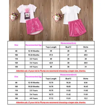 De vară pentru Copii Baby Girl Haine Seturi 1-5A Maneci Scurte 3D Flori Topuri Tee Piele-Linie Fuste Costum Sunsuit