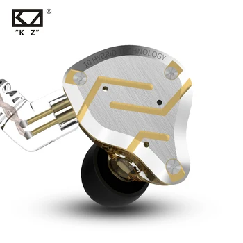 KZ ZS10 Pro Albastru de Anulare a Zgomotului Căști de Metal Cască 4BA 1DD Hibrid 10 drivere HIFI Bass Căștile În Ureche Căști Monitor