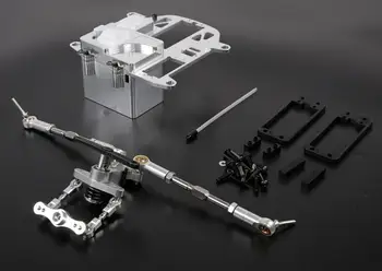 Upgrade parte simetrice sistem de direcție cu CNC metal baterie caz kit pentru 1/5 HPI Rovan KM Baja 5B 5T 5SC
