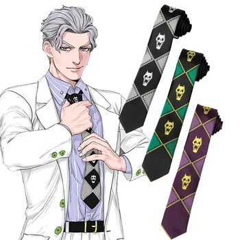 Anime Aventura Bizar JoJo lui Cosplay Papion Cravata Student Cravatele de Poliester Pentru Unisex Craniu Cosplay Costum Prop 7cm Lățime