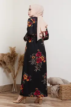 Femei Negru Rochie Model 2020 Stil De Moda De Zi Cu Zi Relaxa Rochie Lunga Islamic Îmbrăcăminte Hijab Pentru Femei
