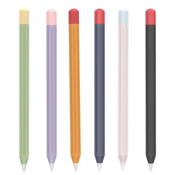 Silicon Moale Stylus Pen De Protecție Caz Acoperire Piele Non-Alunecare De Culoare Bomboane Caz Pen Pentru Apple Pencil 1/2