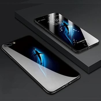 Sticla Caz Pentru Huawei Honor 9x Pro 7x 8x Negru Desene animate Vulpea Hard Cover Pentru Huawei Honor 9x 8A 7a 8c Carcasa telefon