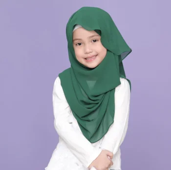 2020 copii Islamic acopere capul copilului fata de Musulmani interior sifon hijabs Dimensiune: 2T-12T