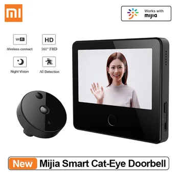 Xiaomi Mijia Smart ochi de Pisică Video Doorbell150° FHD Wireless cu Ecran Tactil AI Fata PIR de Detectare a Mișcării KM Acasă APP de Control