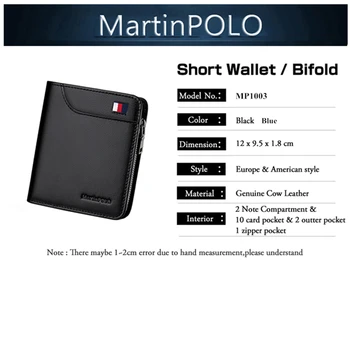 MartinPOLO 2019 Bărbați portofel din Piele permis de conducere Portofele din Piele pungă de monede de Designer Titularul Cardului de Bani Dolar MP1003