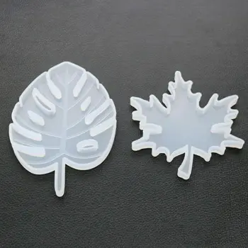 4 Buc/set Rășină, Frunze de Mucegai Silicon Coaster Mucegai Forma de Frunze de Arțar Epoxidice Matrite