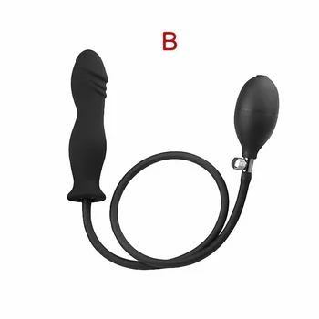 Trei Tipuri De Adult Sex Jucării Gonflabile Supradimensionate Silicon Posterior Vestibular Anal Plug Expansiune Dilatator Anal -50