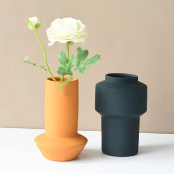 Vaza Nordic Morandi Culoare Departamentul De Moderne, Creative, Arta de Flori Uscate de Ceramică de uz Casnic Decor Geometric Arrangeme ваза