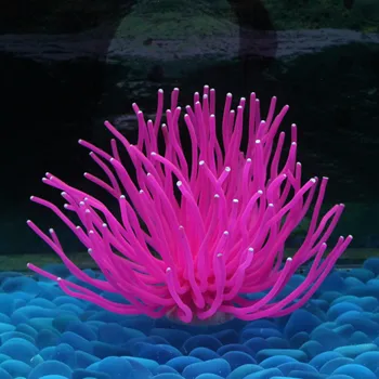 8 cm Artificiale arici de mare Silicon de Acvariu Rezervor de Pește Ornament Simulare Arici de Mare adâncime Pentru Decor Acvariu plante Acvatice