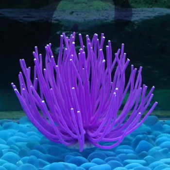 8 cm Artificiale arici de mare Silicon de Acvariu Rezervor de Pește Ornament Simulare Arici de Mare adâncime Pentru Decor Acvariu plante Acvatice