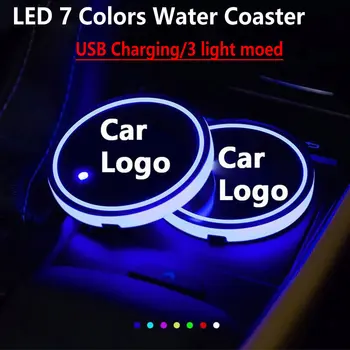 Pentru VW Volkswagen Passat B6 B7 B8 B9 CC Golf 5 6 7 Tiguan R-Line 2005-2020 2019 Led Logo-ul Cupei Lumina Luminos Coaster Băuturi Lumina