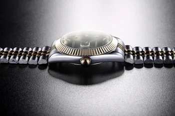 TORBOLLO Brand Nou Cuarț Ceas pentru Bărbați Aur Alb Data de Oțel apă până la 3atm rezistent la apa Mens Ceas relogio masculino Cu cutie de original