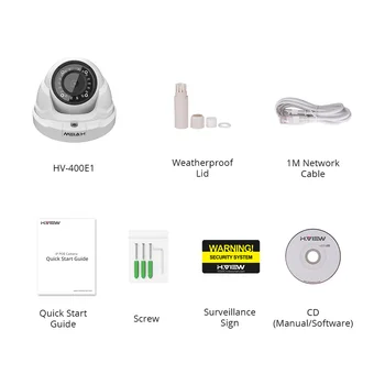 H. VIZUALIZARE Camera IP PoE 4mp H. 265 CCTV aparat de Fotografiat PoE 2.8 mm Ușor de Acces de pe iPhone, Telefon Android Onvif NAS, Camere IP