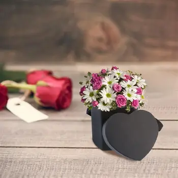 1 BUC Ziua Îndrăgostiților Flori Găleată Forma de Inima Flori Ambalaj Cutie Cadou pătrat caseta de flori, rotund simplu o cutie-cadou, găleată mic