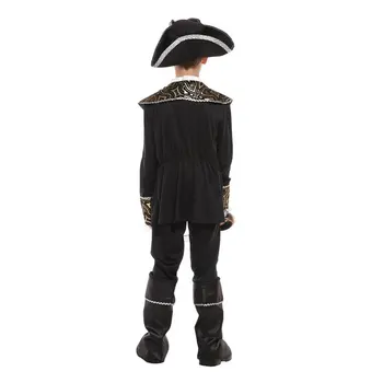 Umorden Costume de Halloween pentru Baieti Royal Căpitan Pirat Costum Fantezie Carnaval Party Dress Up Cosplay Set pentru Băiatul Copii