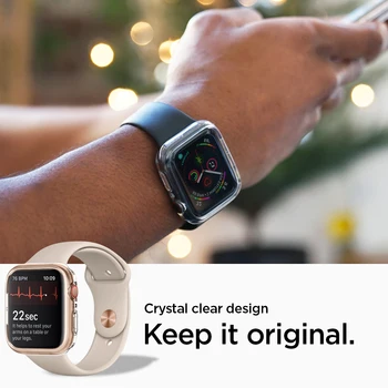 Decoratiuni cu Cristale Lichide Caz pentru Apple Watch 6 / SE / 5 / 4 Flexibil Moale TPU Cristal Clar de Cazuri