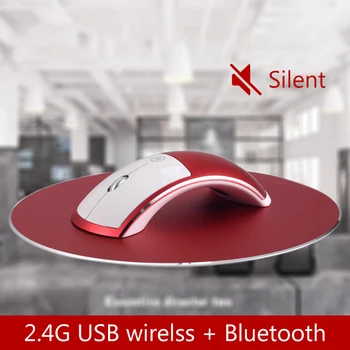 2.4 G Wireless USB+Bluetooth Mouse-ul Reîncărcabilă Silent Mouse de Gaming Pentru Macbook Lenovo, HP, Dell, Asus Laptop PC Soareci de Calculator