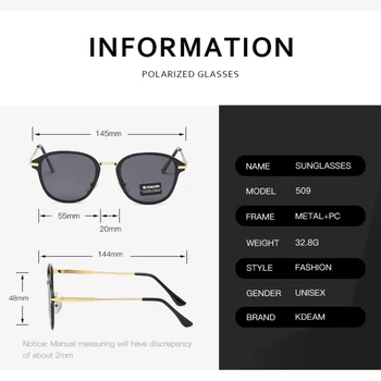 Moda Barbati Ochelari de Soare De la KDEAM Polarizat ochelari de Soare Barbati Design Clasic, Toate-Fit Oglindă ochelari de soare KD509