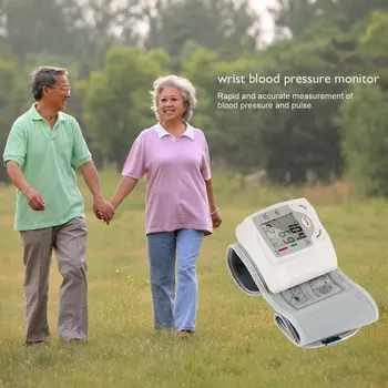 Automată Ecran LCD Digital Încheietura mâinii Monitoriza Rata de Bataie a Inimii Metru Puls Măsura Alb Convenabil de a Transporta sănătos