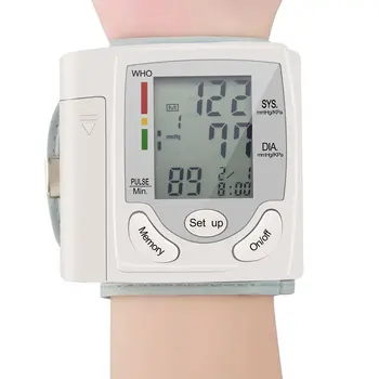 Automată Ecran LCD Digital Încheietura mâinii Monitoriza Rata de Bataie a Inimii Metru Puls Măsura Alb Convenabil de a Transporta sănătos