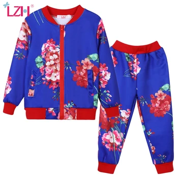 LZH Imbracaminte Copii 2021 Toamna Primavara Haine Fete Cardigan+Pantaloni Copii 2 buc Îmbrăca Fetele Costum Sport Adolescenti Fete de Îmbrăcăminte