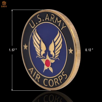 Statele UNITE ale americii Army Air Corps NE Steag Militar Pensionat Soldat Aur Slava Token Challenge Colectie de Monede Valoarea W/PCCB Protecție Bo