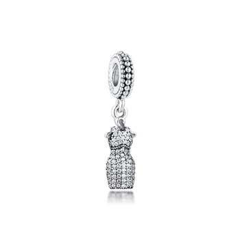 Se potrivește Pandora Brățară Rochie Orbitor Farmec Legăna Real Argint 925 Bijuterii din Margele pentru Femei DIY Face kralen berloques